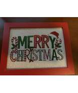 Completed diamond art framed Merry Christmas  - $8.00