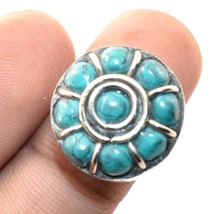 Tibetan Turquoise Handmade Ethnic Tribal Adjustable Jewelry Ring Nepali SA 1915 - £3.07 GBP