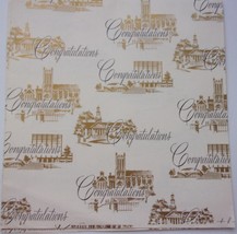 Vintage Congratulations Graduation Day Wrapping Paper 2 full Sheets 20”x... - $94.99 MXN