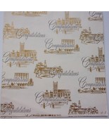 Vintage Congratulations Graduation Day Wrapping Paper 2 full Sheets 20”x... - £3.73 GBP
