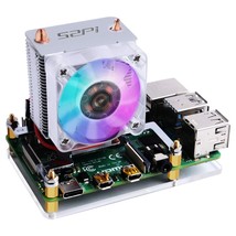 Raspberry Pi Cooling Fan, Raspberry Pi Ice Tower Cooler, Rgb Cooling Fan With Ra - £24.79 GBP