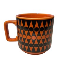 Magpie x Hornsea Mug Backgammon Orange Black Coffee Tea Decorative Mod P... - $28.06