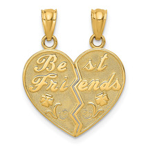 14k Best Friends Heart Break Apart Pendants C4024 - £239.99 GBP