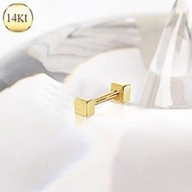 14Kt Yellow Gold Cubed Cartilage Earring - £79.04 GBP