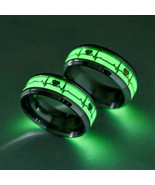 Stainless Steel Heartbeat Ring Luminous Promise Jewelry - $20.99