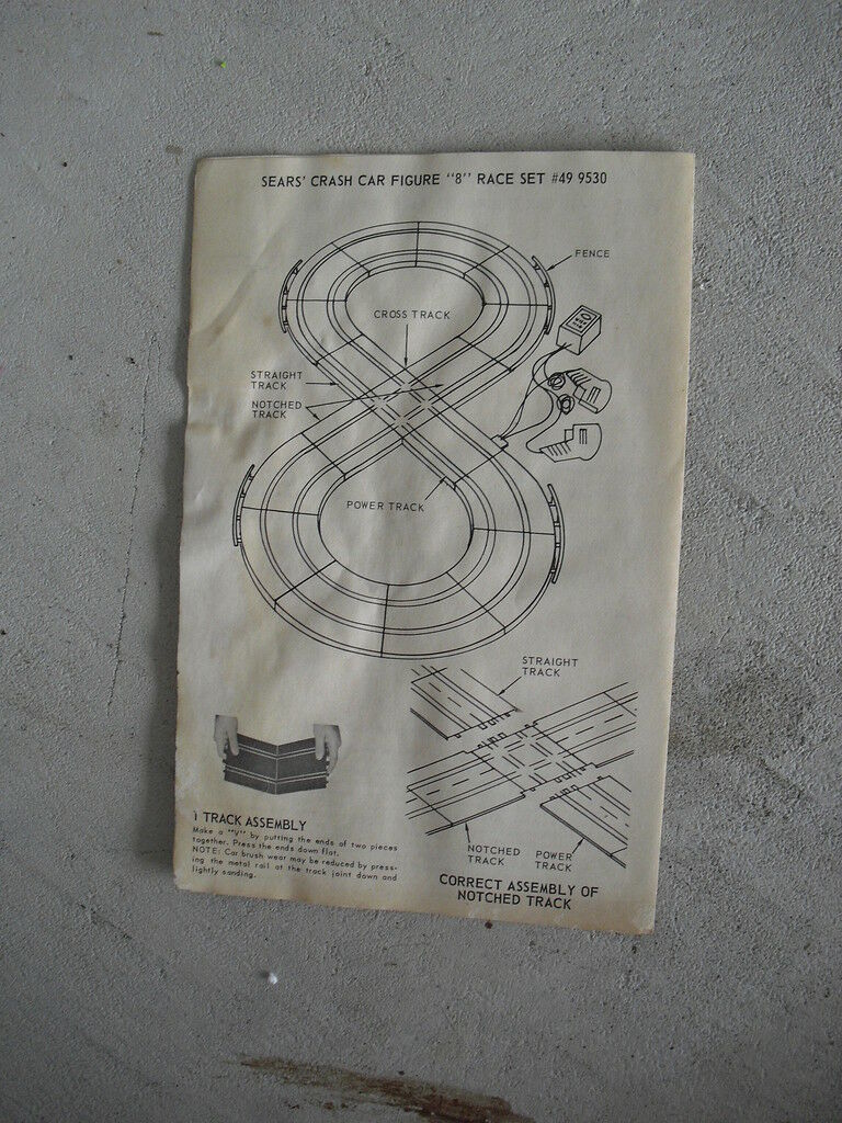 1970s Booklet Instructions for Sears Crash Car Race Set - $13.86