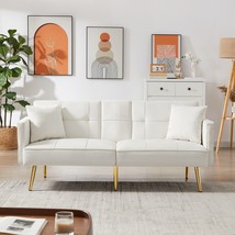 White Velvet Sofa Bed - £309.58 GBP