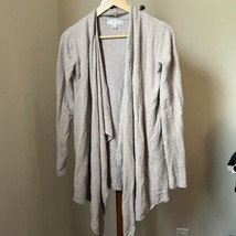 Barefoot Dreams Cardigan Bamboo Chic Lite 436 Calypso Wrap Beige Sweater S/M - $29.69