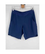 Lands' End Pull On Shorts Sz 8 Blue 8.5" Inseam High Rise Outdoor Hiking Active - $19.60