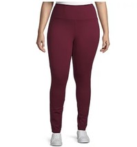 Liz Claiborne Plus Womens Full Length Leggings size XXL Burgundy Passion - £11.22 GBP