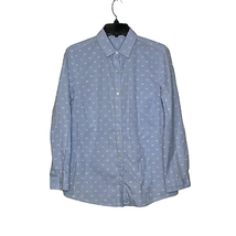 J. McLaughlin Womens Button Up Shirt Top Blouse Size Small Blue White Striped - £26.01 GBP