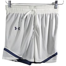 Womens Reversible Athletic Shorts Sz Medium Navy Blue White Under Armour - $29.31