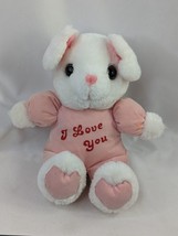 Cuddle Wit White Rabbit Plush 7 Inch I Love You Stuffed Animal Toy - £7.11 GBP