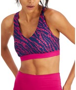 $25 Id Ideology Womens Cheetah Print Strappy Low Impact Sports Bra Purpl... - $261.74 MXN