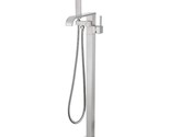 AKDY 1 Handle Freestanding Floor Mount Tub Faucet w/ Hand Shower Brushed... - $231.66