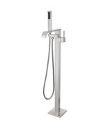 AKDY 1 Handle Freestanding Floor Mount Tub Faucet w/ Hand Shower Brushed... - £183.04 GBP