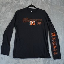 Cincinnati Bengals Fanatics T Shirt Mens L Long Sleeve Black NFL 2022 Super Bowl - $17.37