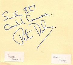 Peter Dulay Candid Camera The Anderson Sisters 2x Autograph s - £9.58 GBP