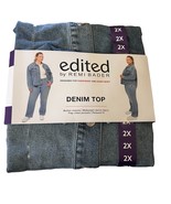 Womens Size 2X Denim Jean Jacket Shirt Top Edited  by Remi Bader Authent... - $29.78 CAD