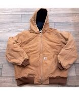 Carhartt men&#39;s sz XL jacket brown Flannel-Lined J140 duck J140BRN USA Ma... - $2,547.67 MXN