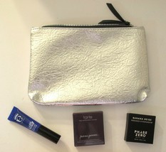 IPSY Silver Cosmetic Bag with Makeup Bundle: Bronzer - Mascara - Eyeshadow - £26.06 GBP