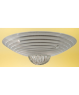 Frosted Glass Saucer 13&quot; Ceiling Light &amp; Shade 3 Chain UFO Atomic Art De... - €171,98 EUR