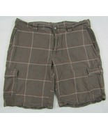 Columbia Sportswear Omni-Shade Brown Plaid Cargo Shorts Men&#39;s W36 Inseam... - £15.80 GBP