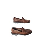 Vintage Cole Haan Women Loafers Slip On Woven Weave Leather Flats Track ... - £74.07 GBP