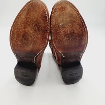 Vtg Justin 3408 Brown Bay Apache Classic Roper Western Cowboy Boots Size 7 D - £44.17 GBP
