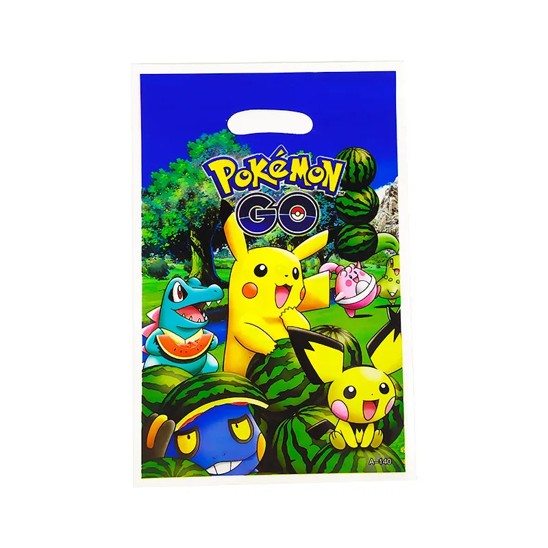 Play 10/50pcs  Pikachu Plastic Gift Bag Play Birthday Party Baby Shower Party Su - £23.15 GBP