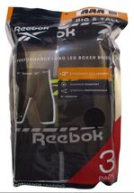 3 REEBOK LONG LEG 2X 3X 4X BLACK GRAY RED BLUE PERFORMANCE TRAINING BOXE... - $31.90