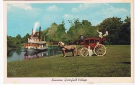 Michigan Postcard Dearborn Suwanee Greenfield Village Steamer Horse Buggy - $2.96