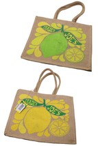 Trader Joe&#39;s Citrus Jute Bag, 9 Gallon Capacity, Lemon and Lime Design, ... - $454.63 MXN
