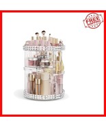 360° Rotating Makeup Organizer - Adjustable Clear Acrylic Storage for Es... - $532.12 MXN
