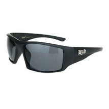 Locs Sunglasses Hardcore Shades Mens Rectangular Wrap Around Black UV 400 - £9.48 GBP