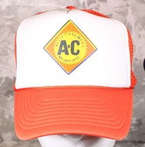 VTG Allis Chalmers AC Foam Mesh Trucker Hat Orange Rope Cap Snapback Nissun - £11.40 GBP