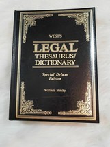 West&#39;s Legal Thesaurus / Dictionary Special Deluxe Edition William Statsky 1986 - £31.27 GBP