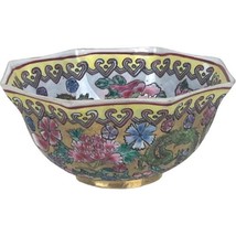 Vintage Chinese Famille Rose Eggshell Porcelain Bowl Red Dragon Printed Mark 2&quot; - £14.78 GBP