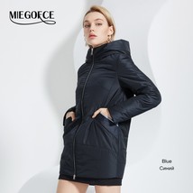 MIEGOFCE 2023 Spring Autumn Women Slim Coat Long Sleeves Zipper Warm Windproof C - £75.15 GBP