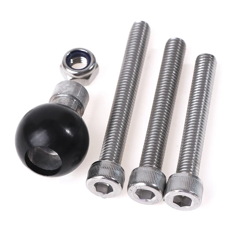 Motorcycle Handlebar Clamp Base 1 Inch 25mm Ball With M8 Screws For Ram Mount - £13.71 GBP