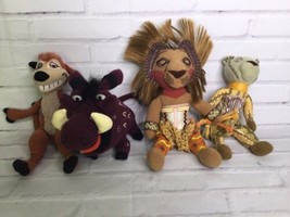 Disney The Lion King Broadway Musical Stuffed Plush Lot Simba Nala Timone Pumbaa - £20.27 GBP