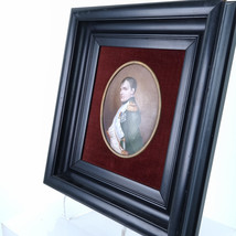 c1870 Napoleon Porcelain Plaque Hand Painted in shadowbox frame - £514.38 GBP