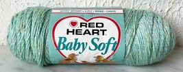 Vintage Red Heart Baby Soft Acrylic/Nylon Ombre Yarn-1 Skein Light Mint Twinkle - £14.84 GBP