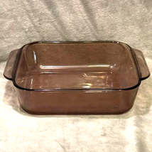 Vintage Pyrex Visions Amber Glass Square Bakeware (2QT/2L), 222-R-VERY GOOD - £17.35 GBP