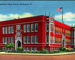 Cathedral High School Building Burlington Vermont VT UNP Linen Postcard F11 - $3.02