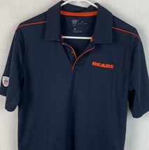 Nike Chicago Bears Polo Shirt Dri-Fit Mens Medium Navy Blue NFL Training - £31.78 GBP