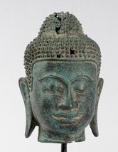 Antico Khmer Stile Bronzo Enlightenment Phnom Da Statua di Buddha - 23cm/22.9cm - £239.30 GBP