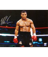 Mike Tyson Signed On Left 16x20 Boxing Stare Down Photo JSA - £90.99 GBP
