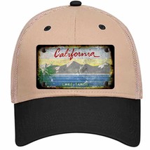 California Lake Tahoe Rusty Blank Novelty Khaki Mesh License Plate Hat - £21.68 GBP