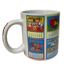 Y2K Calendar Coffee Mug 16 Oz Vintage Ceramic Large Cup 12 Months 21 Cen... - $176.42 MXN